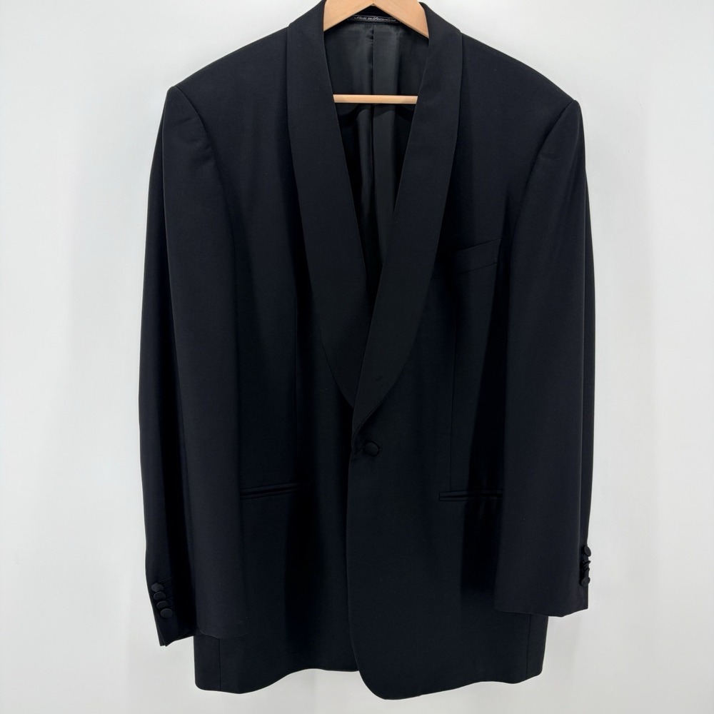 Vintage Ermenegildo Zegna Wool Texedo Jacket Shawl Lepel Black Tie 42R